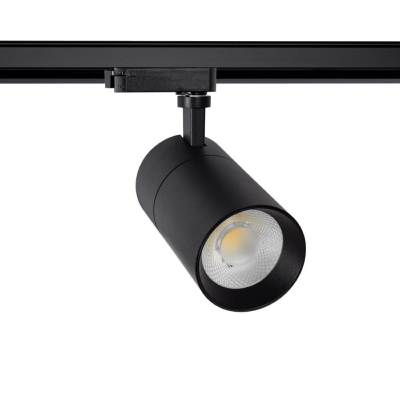Spot LED Mallet 20w Dimmable Noir pour Rail Monophasé 