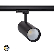 Spot LED Bertha 30w Noir CCT pour Rail Triphasé