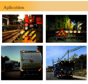 Lampe Flash LED solaire Magnétique pour Panneau de Signalisation GPS