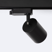 Spot LED Mallet 10w Dimmable Noir pour Rail Monophasé 