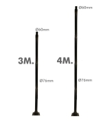 Colonne Acier galvanisé pour luminaire Eclairage Public 3M/4M Démontable 