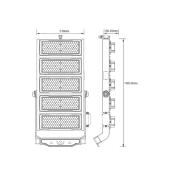 Projecteur LED Stadium Professionnel Samsung 1250W 170lm/W INVENTRONICS Dimmable 1-10V