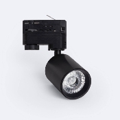 Spot LED Mallet Dimmable 10w Noirpour Rail Triphasé