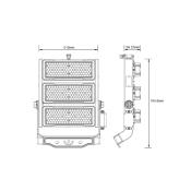 Projecteur LED Stadium Professionnel Samsung 750W 170lm/W INVENTRONICS Dimmable 1-10V