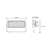 Projecteur LED Stadium Professionnel Samsung 250W 170lm/W INVENTRONICS Dimmable 1-10V