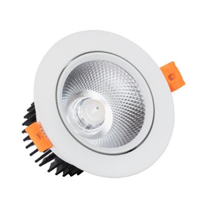 Spot LED Downlight COB Orientable Rond 12W Blanc 90mm