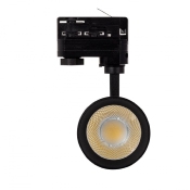 Spot LED Mallet Dimmable 30w Noir pour Rail Triphasé