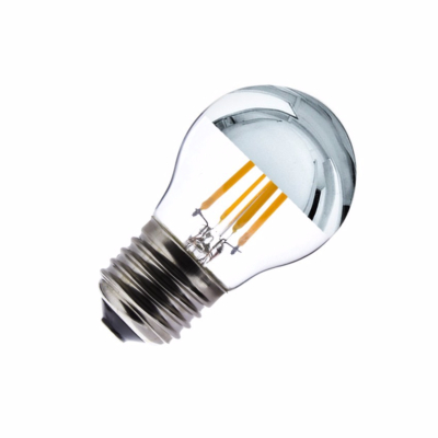 Ampoule LED E27 G45 Dimmable Filament Chrome Reflect Small Classic 3.5W