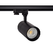 Spot LED Mallet Dimmable 30w Noir pour Rail Triphasé