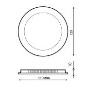 Dalle LED Ronde  Noire 6w CCT Coupe 100mm