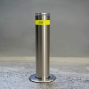 Potelet de Voirie LED Solaire avec bande rétroréfléchissante Acier Inoxydable 900mm 