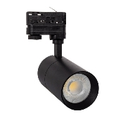 Spot LED Mallet Dimmable 20w Noir pour Rail Triphasé