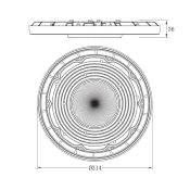 Cloche LED Industrielle UFO Solid S2 200W CCT Sélectionnable