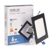 Dalle LED Carré Noire 6w CCT Coupe 105x105mm