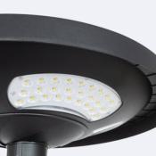 Tête Lampadaire Ronde LED Solaire 30W avec Détecteur de Présence