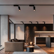 Spot LED Mallet 30w  Dimmable Noir pour Rail Monophasé