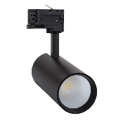 Spot LED Bertha 30w Noir CCT pour Rail Triphasé