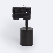 Spot LED Mallet Dimmable 10w Noirpour Rail Triphasé