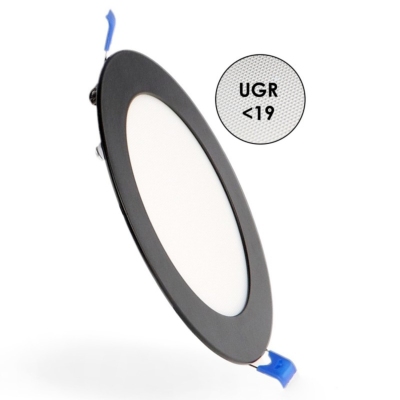 Dalle LED Ronde Noire 9w CCT Coupe 135mm