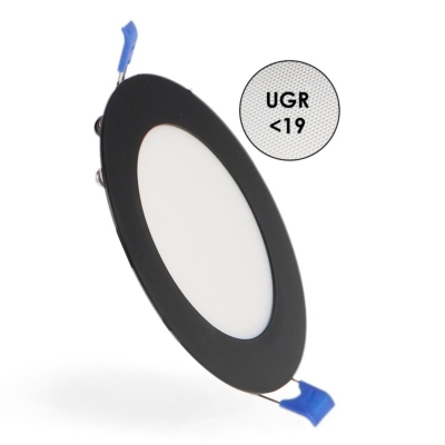 Dalle LED Ronde  Noire 6w CCT Coupe 100mm