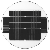 Luminaire LED Solaire Rond 150W 15000 lm IP67 avec Détecteur de Présence Gris