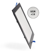 Dalle LED Carré Noire 20w CCT Coupe 205x205mm