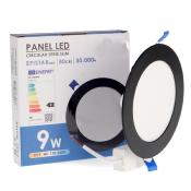Dalle LED Ronde Noire 9w CCT Coupe 135mm