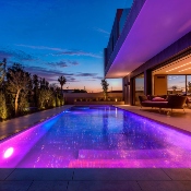 Spot LED Piscine en Saillie RGBW 12V DC 35W Acier Inox