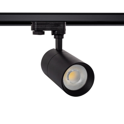 Spot LED Mallet Dimmable 20w Noir pour Rail Triphasé