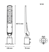 Luminaire LED Flex Osram 50W 6000lm Protection Surtension 