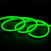Gaine Néon LED Flexible Dimmable 7.5W/m 220V AC 120LED/m  180° Vert IP67 Sur Mesure Coupe tous les 100cm