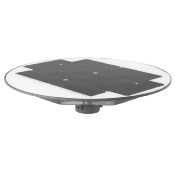 Luminaire LED Solaire Rond 150W 15000 lm IP67 avec Détecteur de Présence Gris