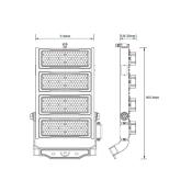 Projecteur LED Stadium Professionnel Samsung 1000W 170lm/W INVENTRONICS Dimmable 1-10V