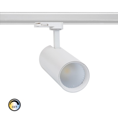 Spot LED Bertha 30w Blanc CCT pour Rail Triphasé