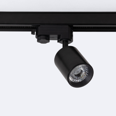 Spot LED Mallet Dimmable 10w Noirpour Rail Triphasé