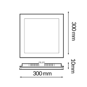Dalle LED Carré Pro 25w CCT Coupe 285x285mm