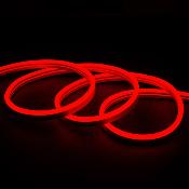 Gaine Néon LED Flexible Dimmable 7.5W/m 220V AC 120LED/m  180° Rouge IP67 Sur Mesure Coupe tous les 100cm